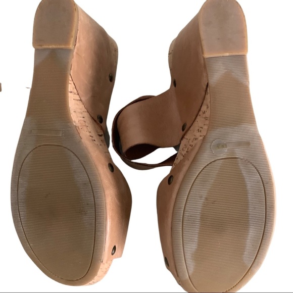 Lucky Brand Moran Platform Sandal Cork Wedge Brown Leather
Ankle Wrap Size 9.5 - Picture 11 of 11